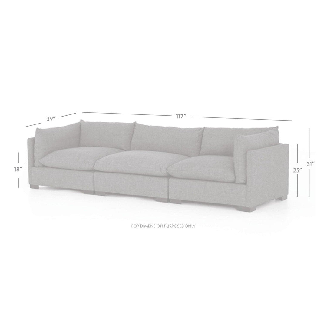 Holden 3-Piece Sectional - Bennett Moon - 117"