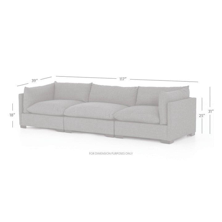 Holden 3-Piece Sectional - Bennett Moon - 117"