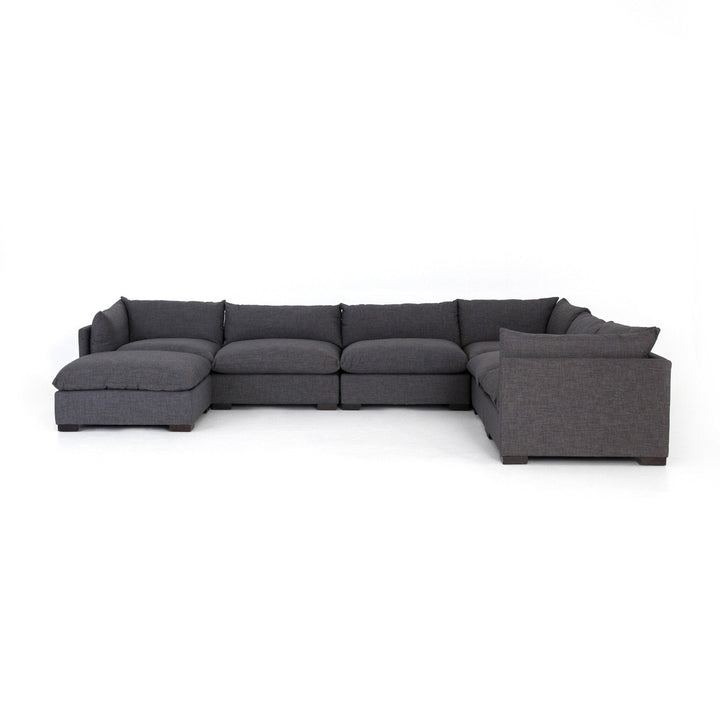 Holden 6-Piece Sectional - Bennett Charcoal - With Ottoman