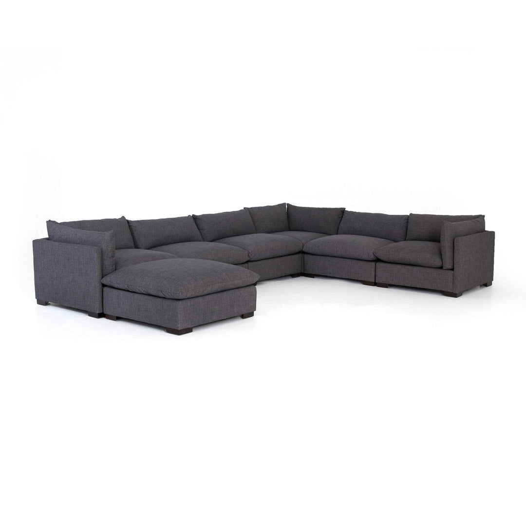 Holden 6-Piece Sectional - Bennett Charcoal - With Ottoman