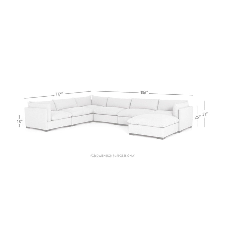 Holden 6-Piece Sectional - Bennett Moon - With Ottoman