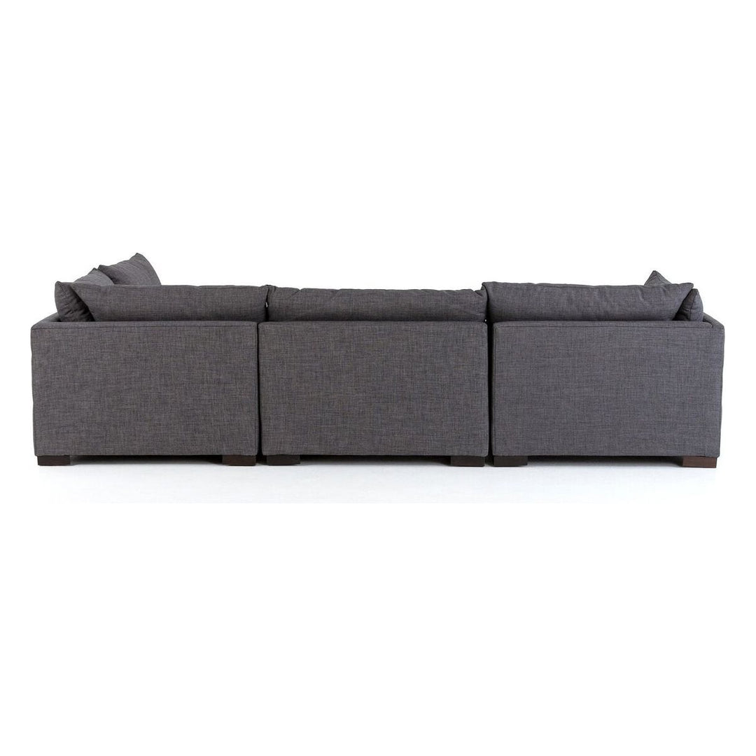 Edgewood 4-Piece Sectional - Left Facing W/ Ottoman - Bennett Charcoal