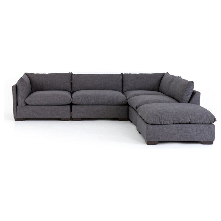 Edgewood 4-Piece Sectional - Left Facing W/ Ottoman - Bennett Charcoal