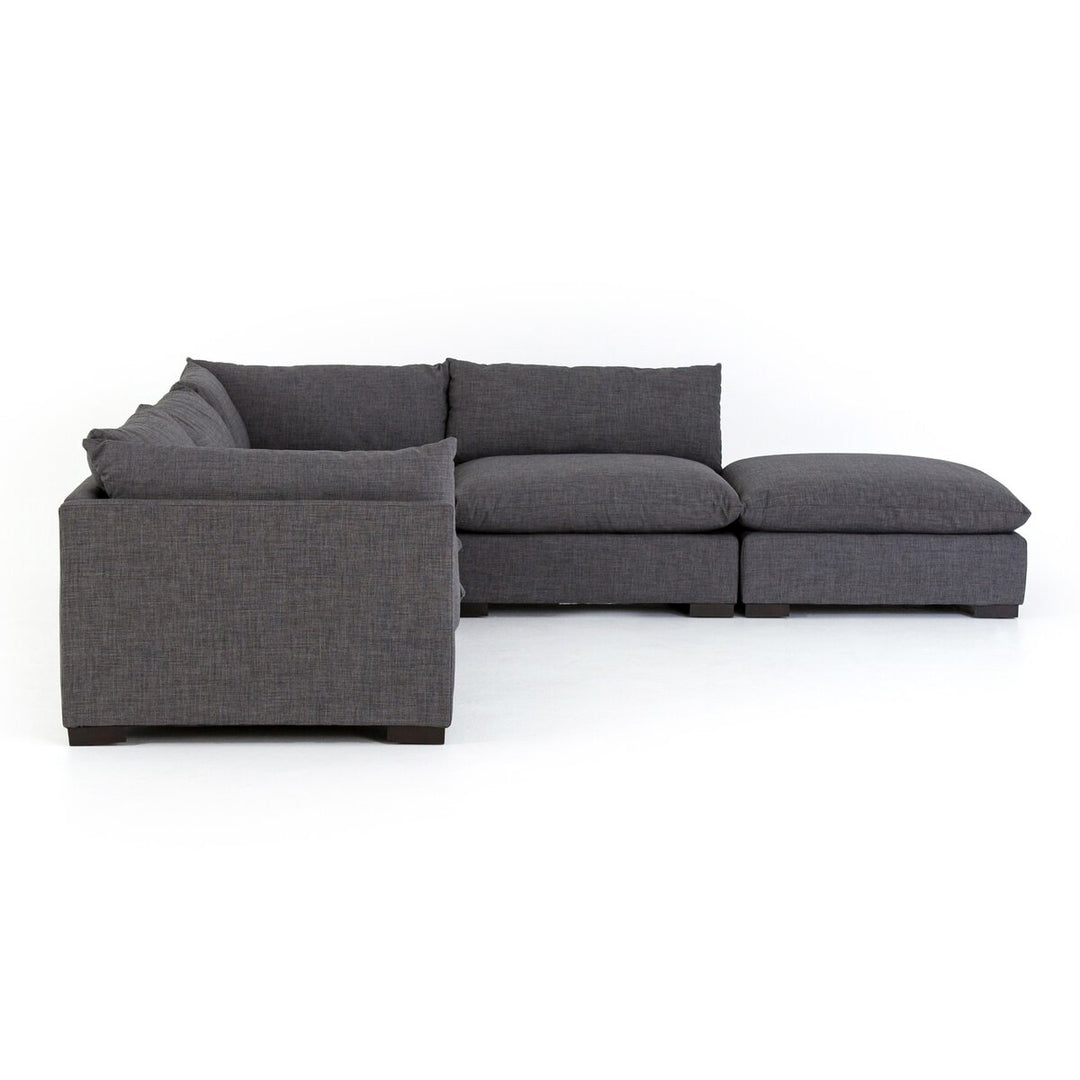 Edgewood 4-Piece Sectional - Left Facing W/ Ottoman - Bennett Charcoal