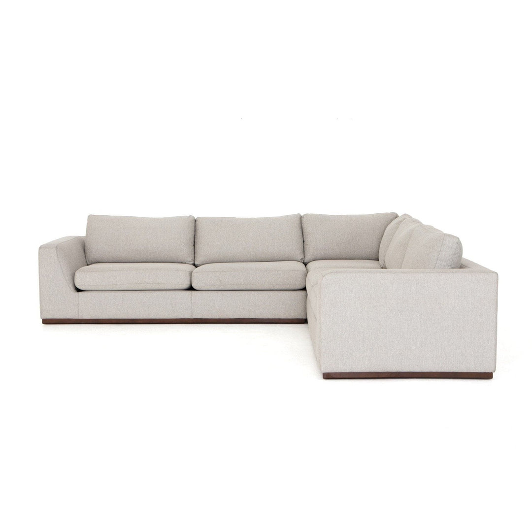 Maddox 3-Piece Sectional - Aldred Silver - Without Ottoman