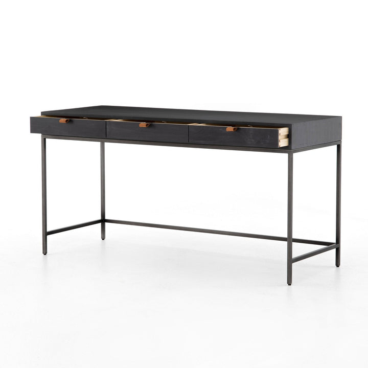 Calvin Modular Writing Desk - Black Wash Poplar