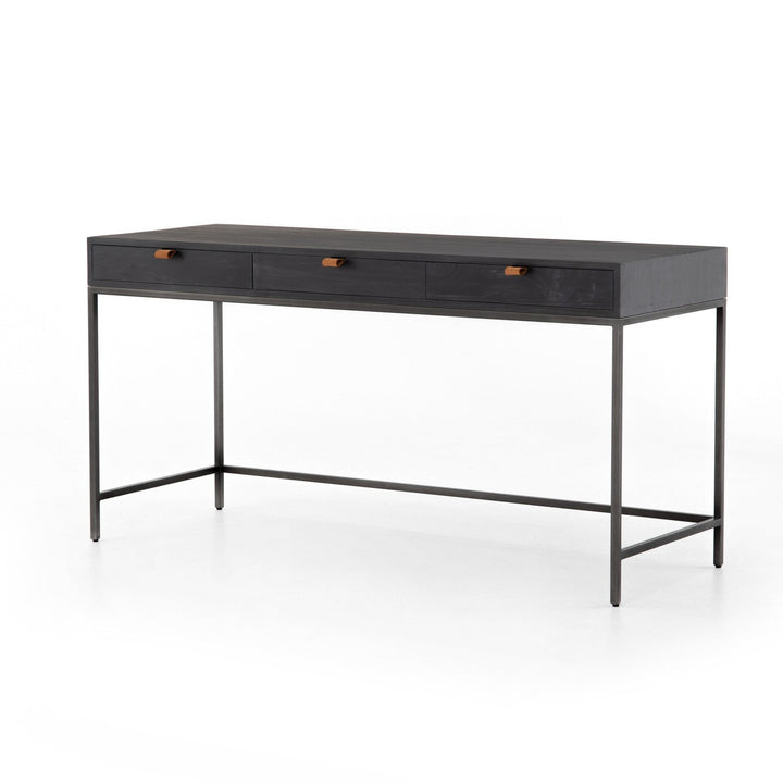 Calvin Modular Writing Desk - Black Wash Poplar