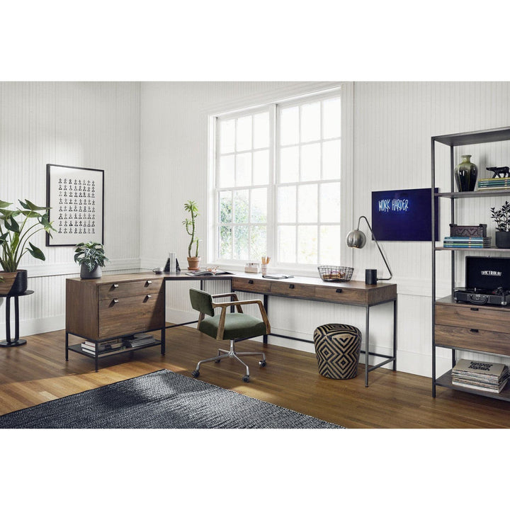 Calvin Modular Corner Desk - Natural Iron