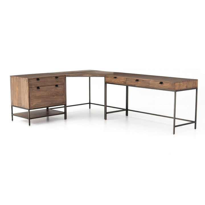 Calvin Modular Corner Desk - Natural Iron