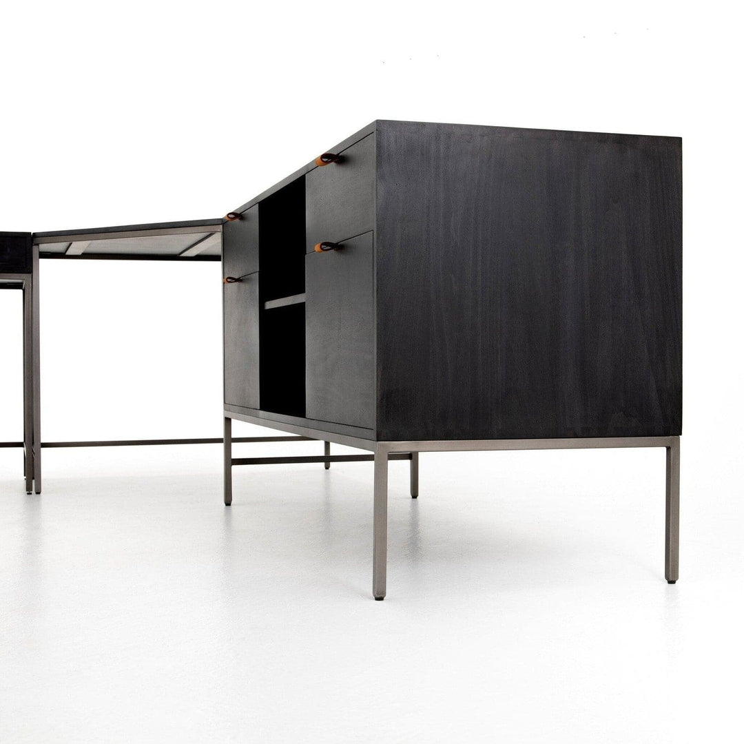 Calvin Desk System - Black Wash Poplar