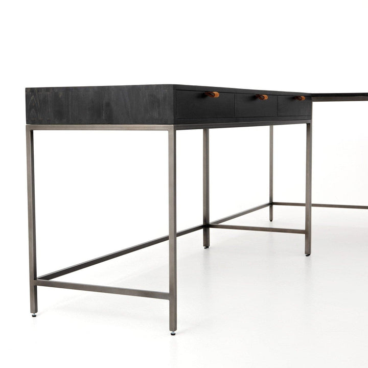 Calvin Desk System - Black Wash Poplar