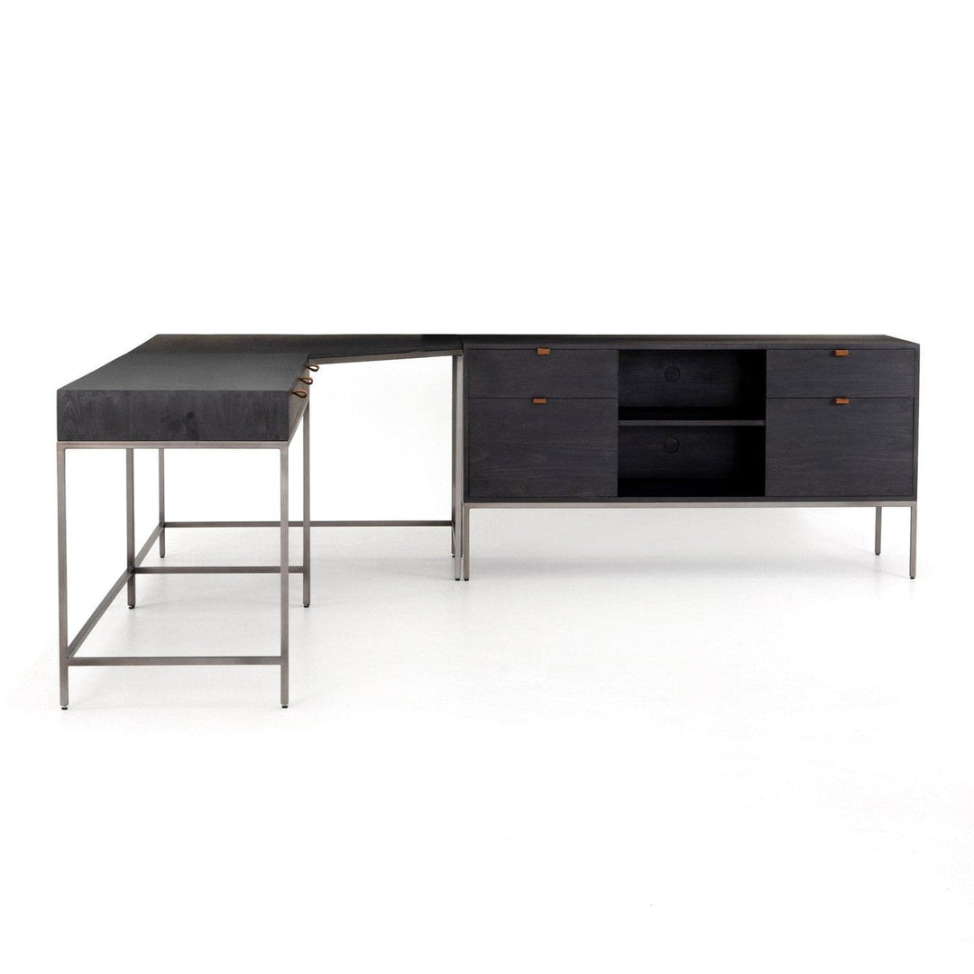 Calvin Desk System - Black Wash Poplar