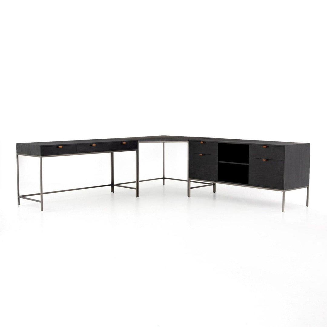 Calvin Desk System - Black Wash Poplar