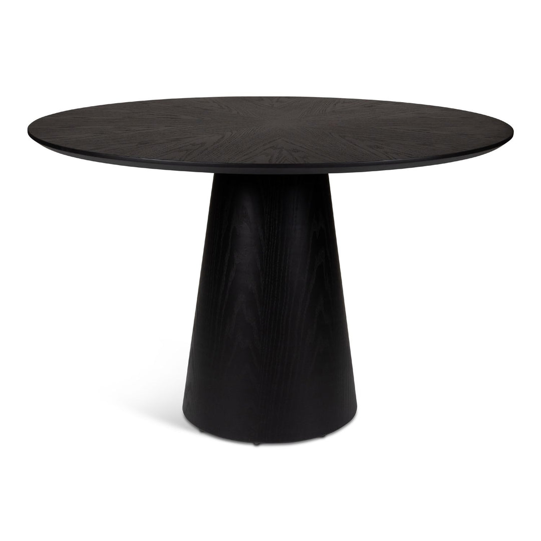 Mona Wood Round Dining Table - Ebano