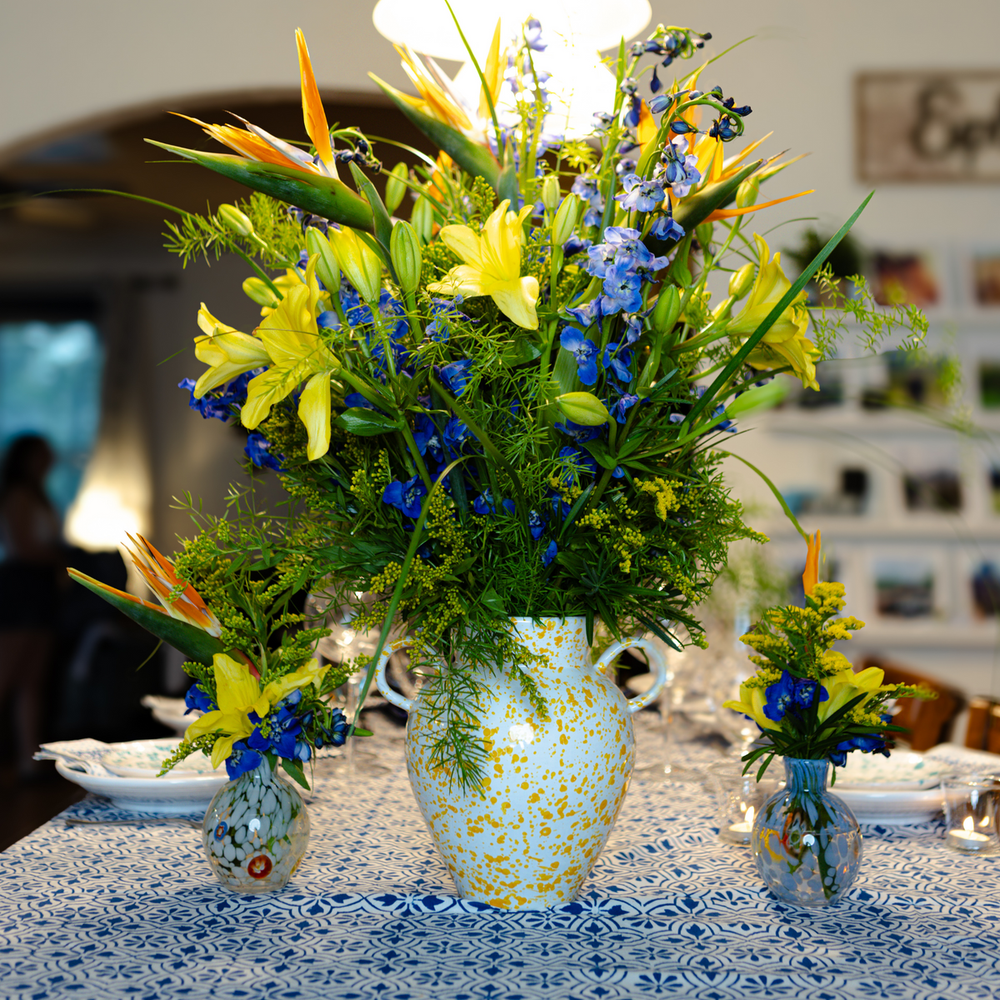 Jars Taverna Speckled Two Handled Jug, Yellow/White