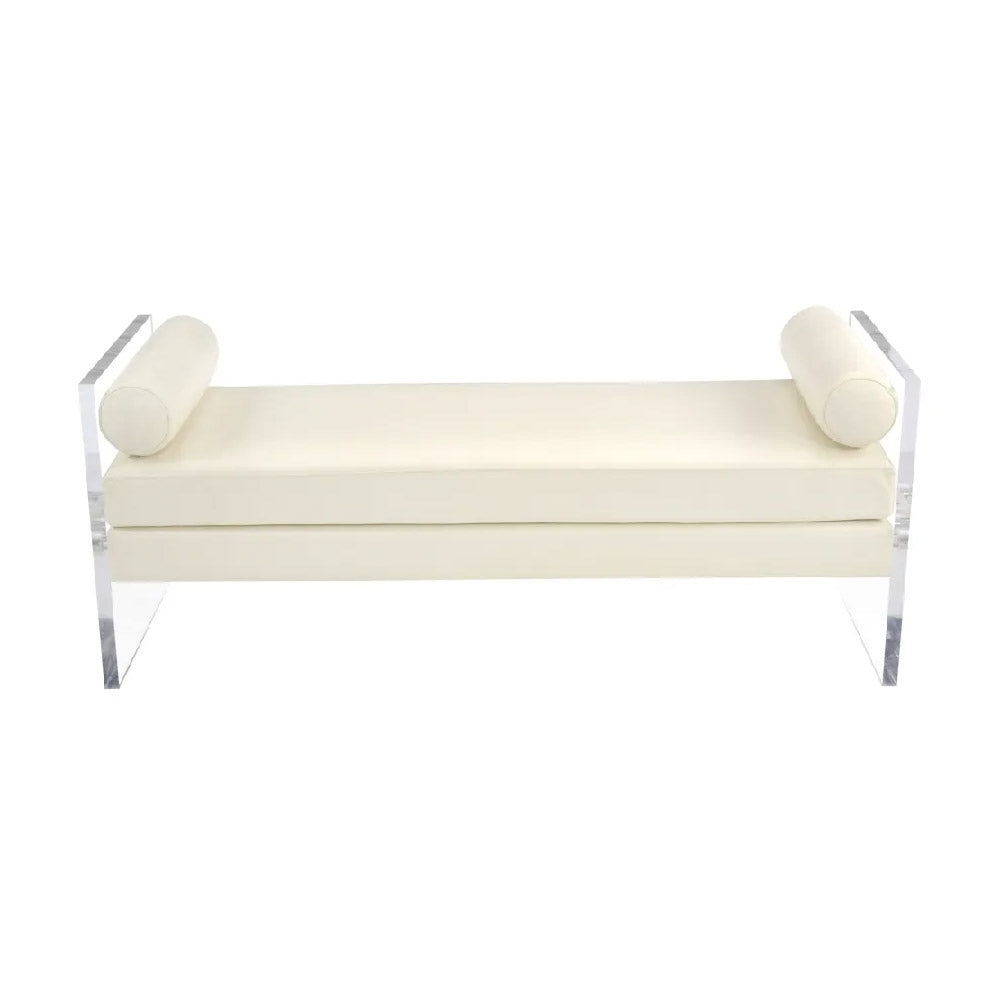 New Park Bench - White, Clear John Richard AMF-1613-WHTE-AS Benches ...