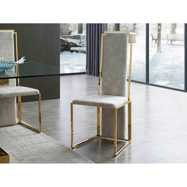 Sumo Dining Chair-Whiteline Modern Living-WHITELINE-DC1658F-BEI-Dining Chairs-2-France and Son