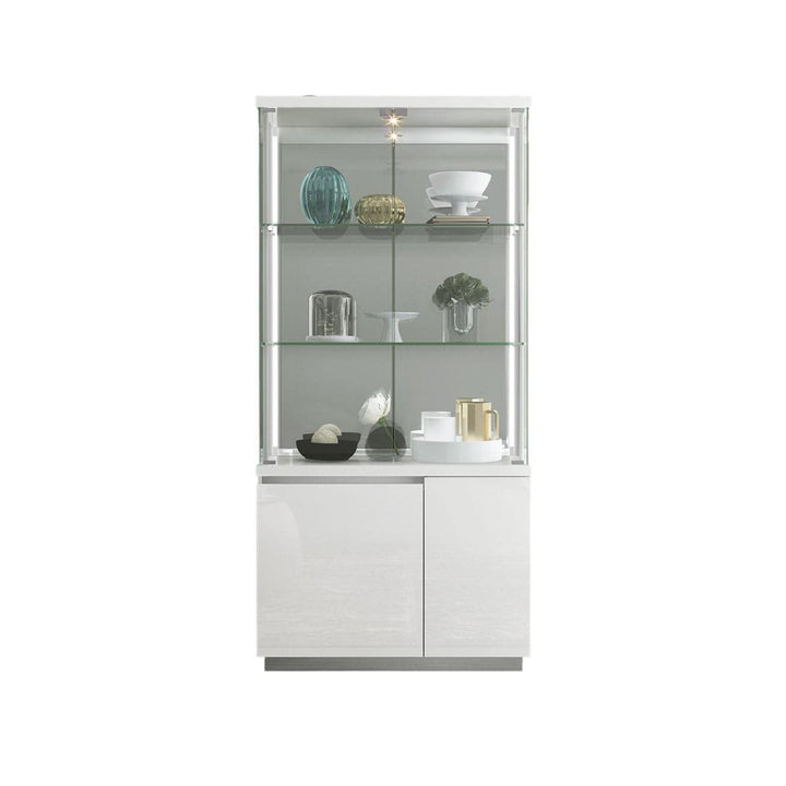 Cameron Vitrine-Whiteline Modern Living-WHITELINE-CB1686-WHT-Bookcases & Cabinets-1-France and Son