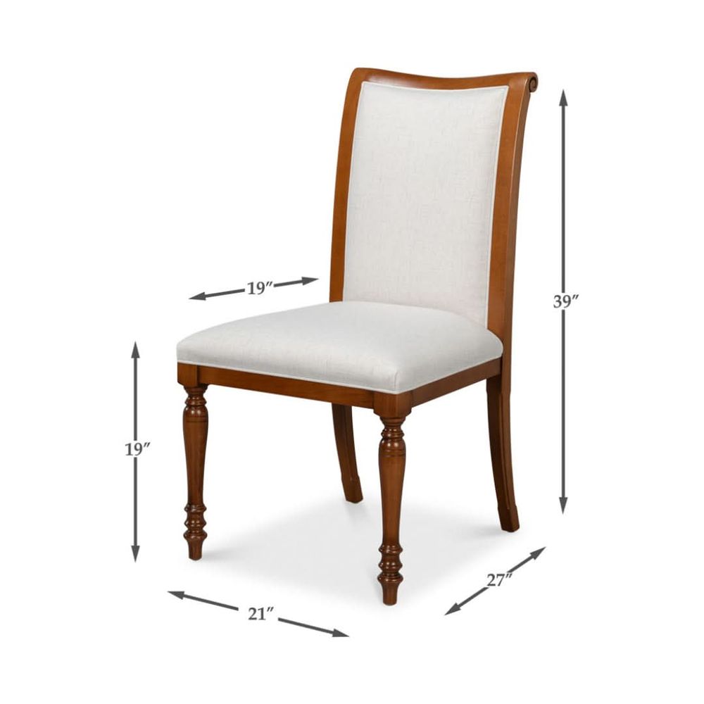Polk Fabric Side Chair Brown