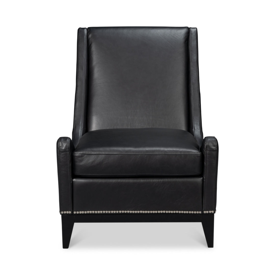 Brandy Accent Chair In Distilled Leather