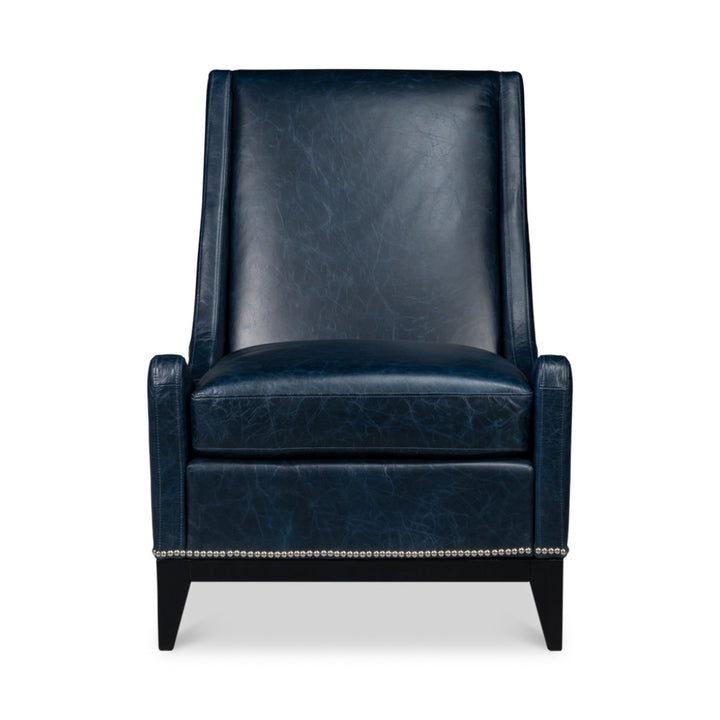 Brandy Accent Chair In Distilled Leather