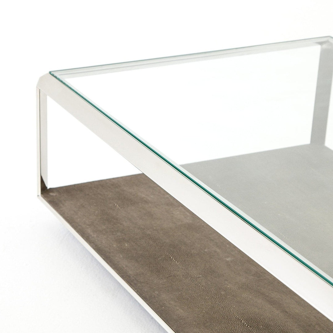 Camden Shadow Box Coffee Table - Tempered Glass