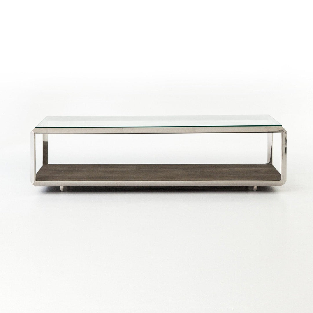 Camden Shadow Box Coffee Table - Tempered Glass