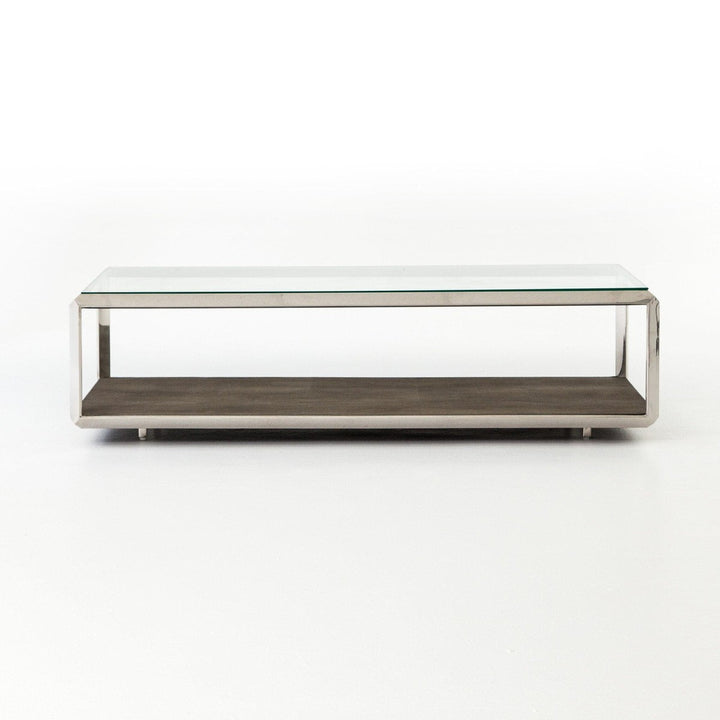 Camden Shadow Box Coffee Table - Tempered Glass