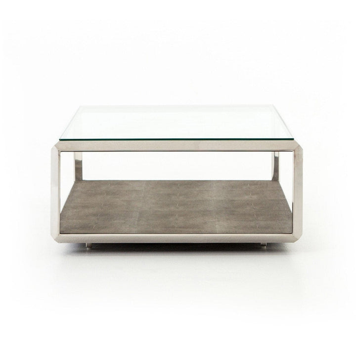 Camden Shadow Box Coffee Table - Tempered Glass