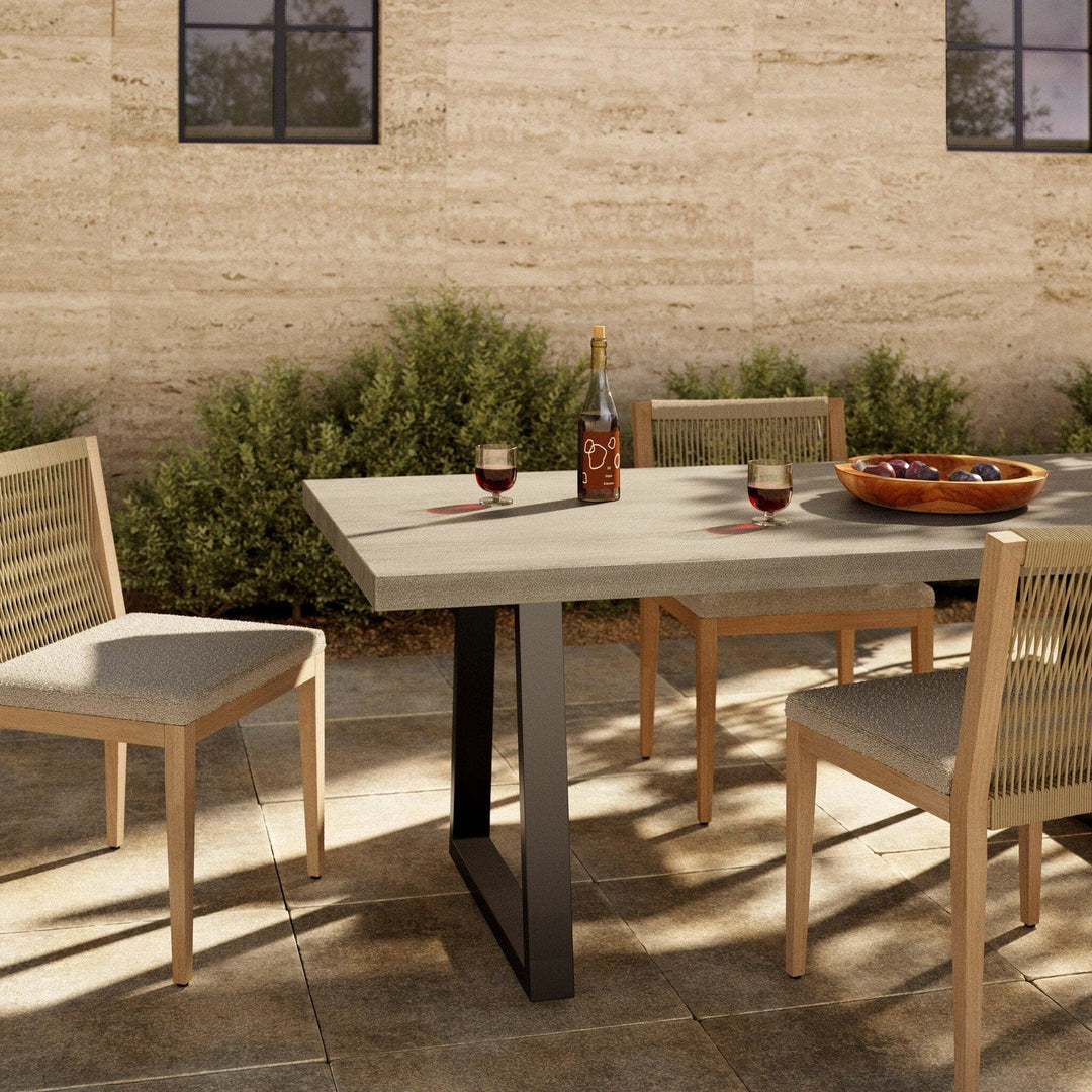 Logan Outdoor Dining Table - Light Grey