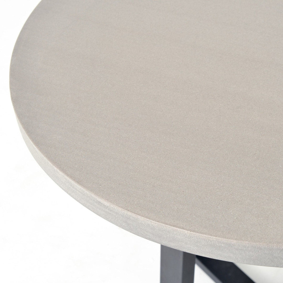 Logan Outdoor Round Dining Table - Light Grey