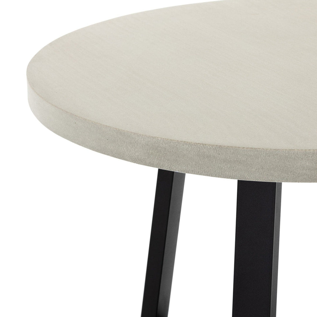 Logan Outdoor Round Dining Table - Light Grey