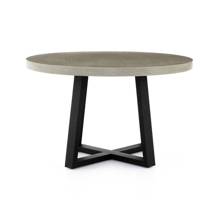 Logan Outdoor Round Dining Table - Light Grey