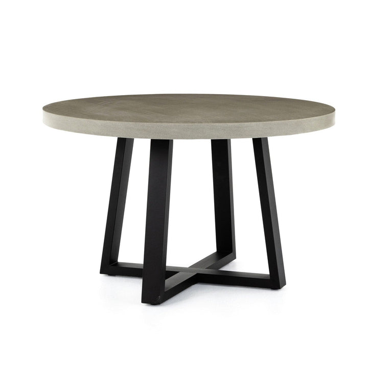 Logan Outdoor Round Dining Table - Light Grey