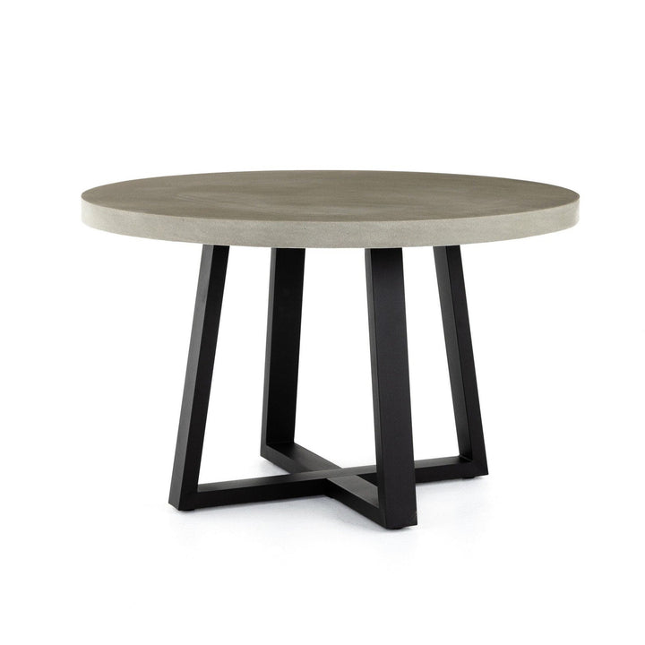 Logan Outdoor Round Dining Table - Light Grey