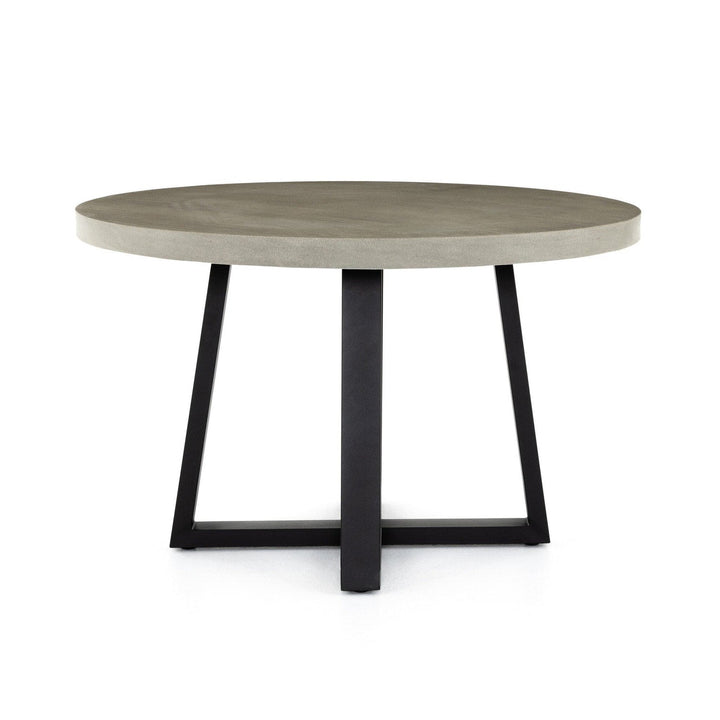 Logan Outdoor Round Dining Table - Light Grey