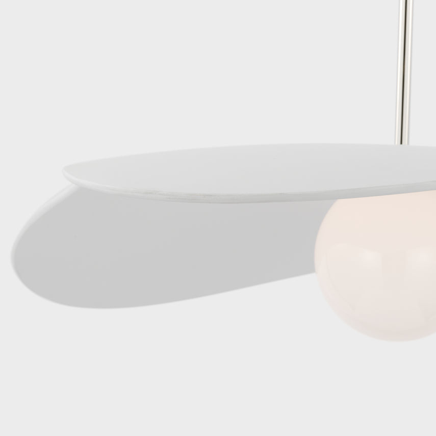 Pendants Kingsley 35" Tri Pendant - Polished Nickel w/ Matte White Shade