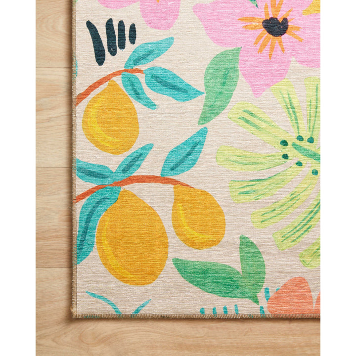 Rifle Paper Co. x Loloi Veranda Cream 18" x 18" Sample Rug