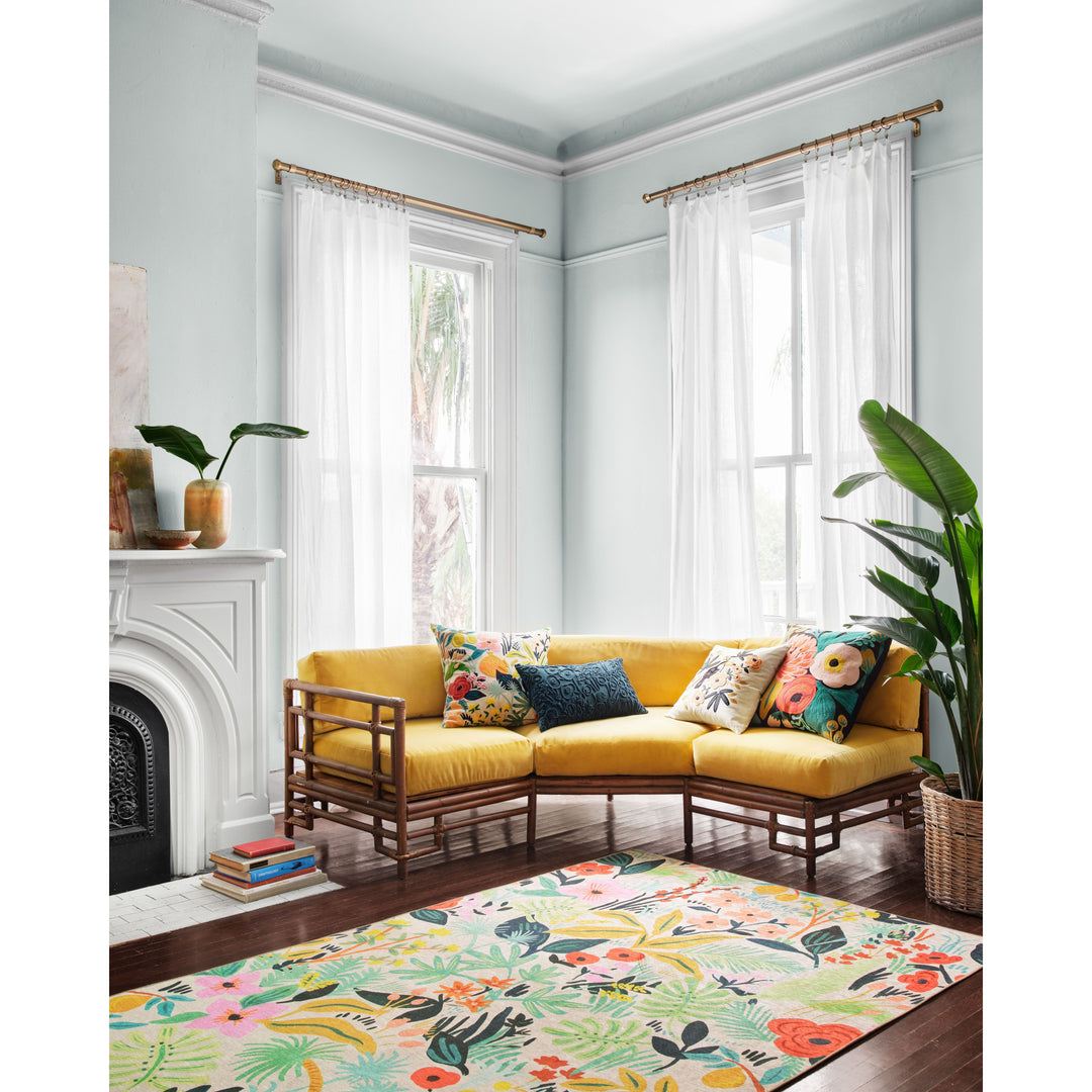 Rifle Paper Co. x Loloi Veranda Cream 3'-0" x 5'-0" Accent Rug