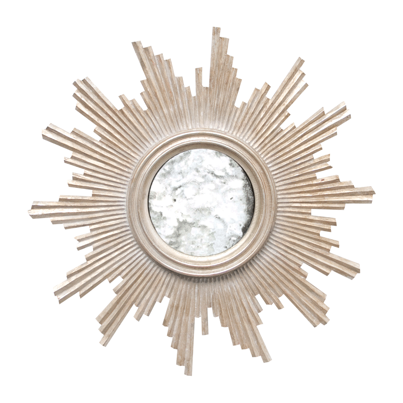 Wall Mirrors Versailles - 24" Diameter Silver Leafed Mirror