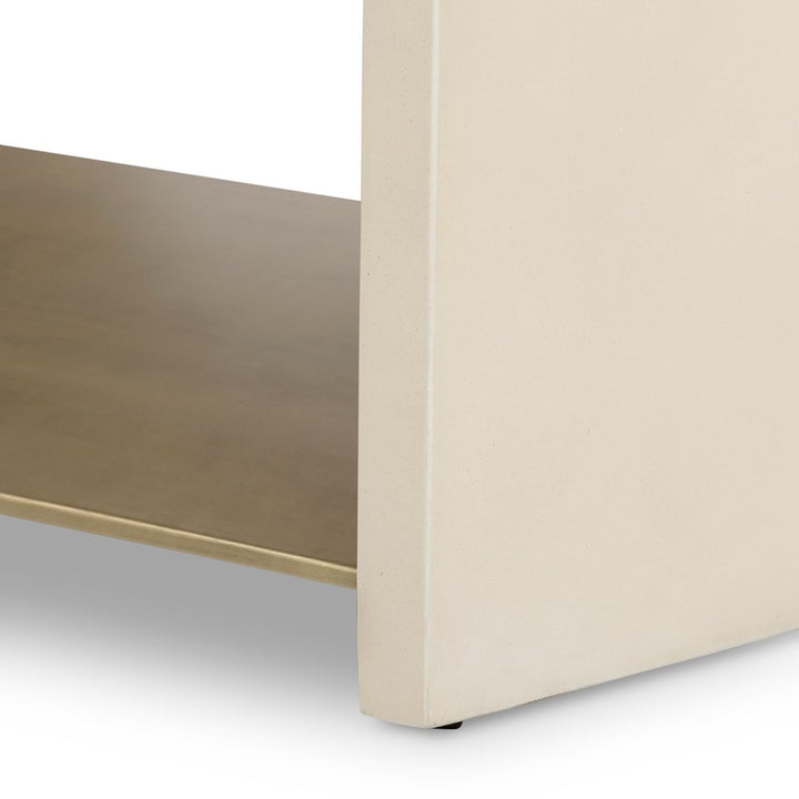 Hugo Coffee Table-Four Hands-FH-VEVR-001B-Coffee TablesParchment White-5-France and Son