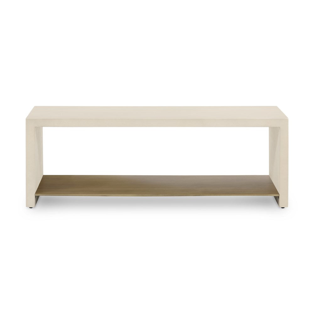 Hugo Coffee Table-Four Hands-FH-VEVR-001B-Coffee TablesParchment White-3-France and Son