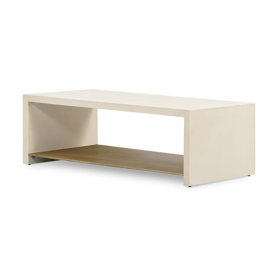 Hugo Coffee Table-Four Hands-FH-VEVR-001B-Coffee TablesParchment White-1-France and Son