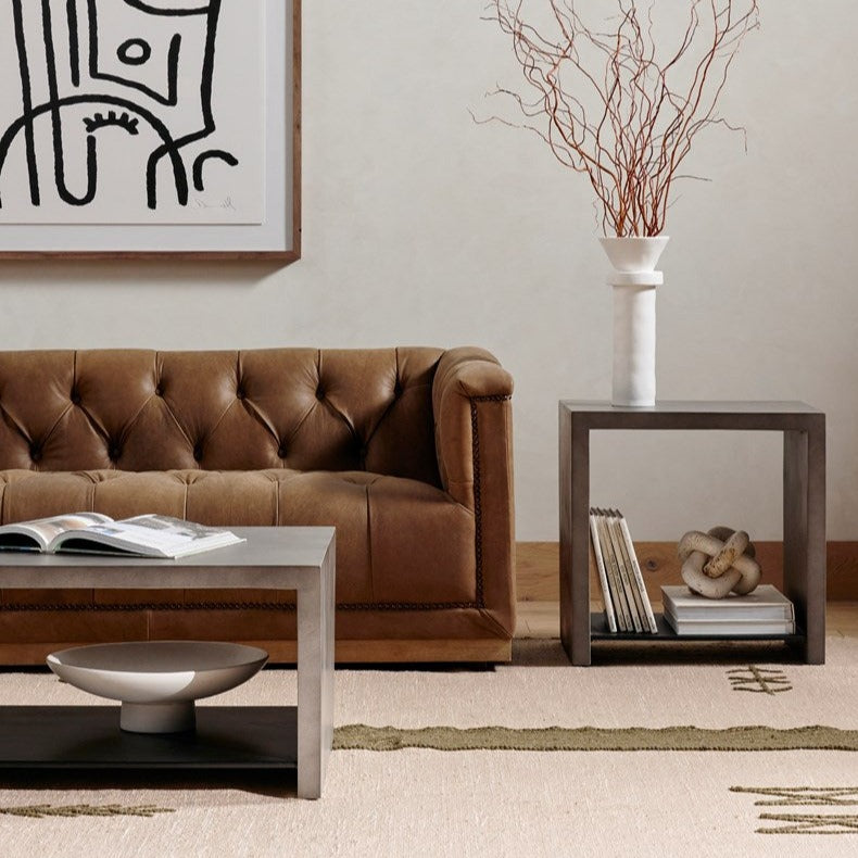 Hugo Coffee Table-Four Hands-FH-VEVR-001B-Coffee TablesParchment White-6-France and Son