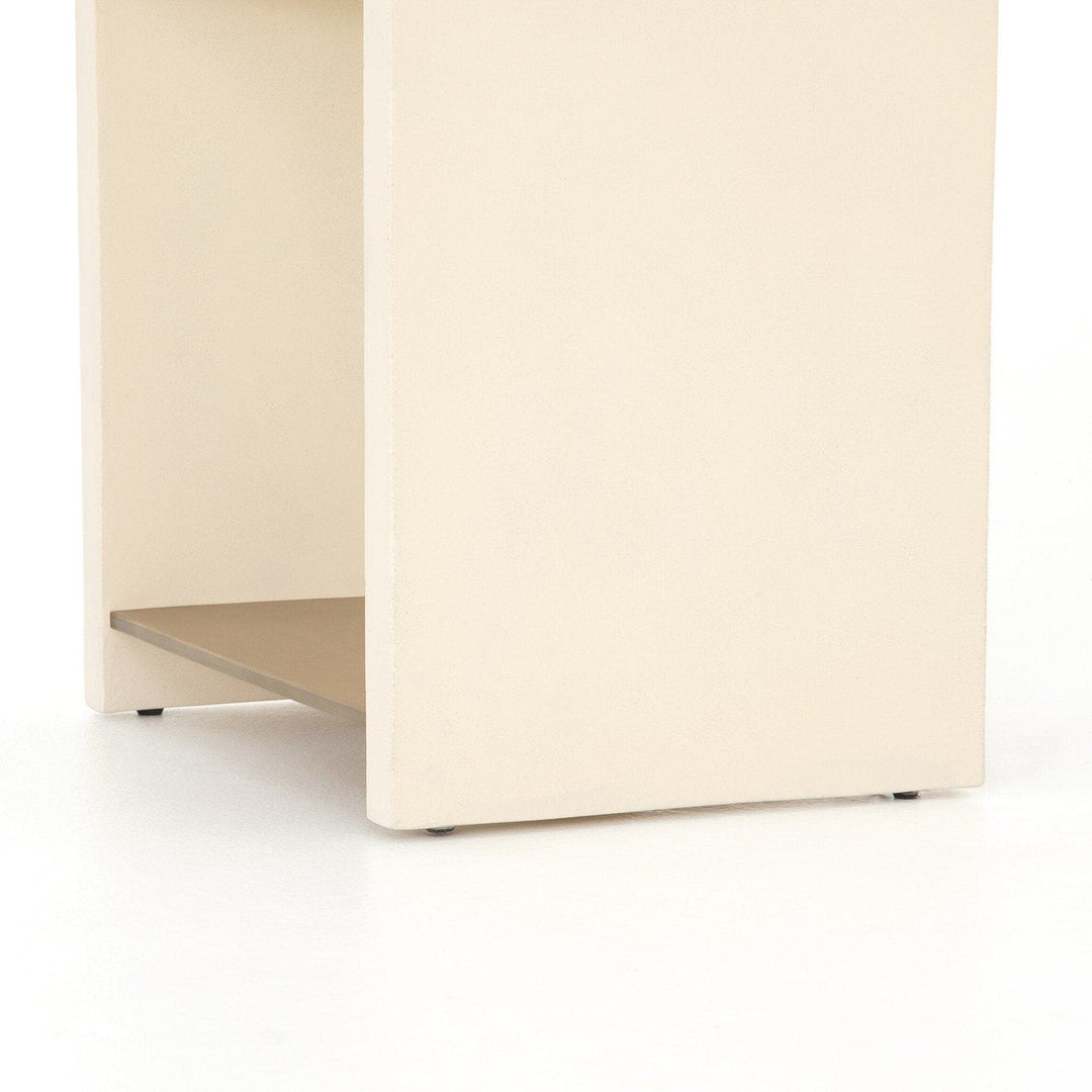 Asher End Table - Parchment White