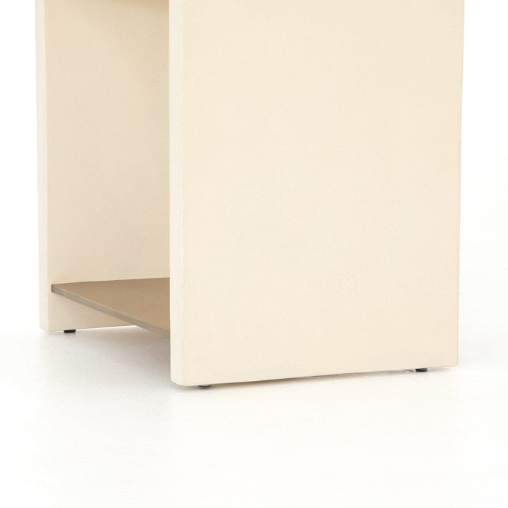 Asher End Table - Parchment White