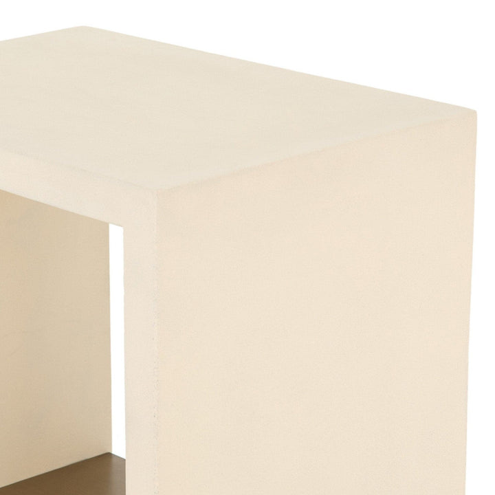 Asher End Table - Parchment White