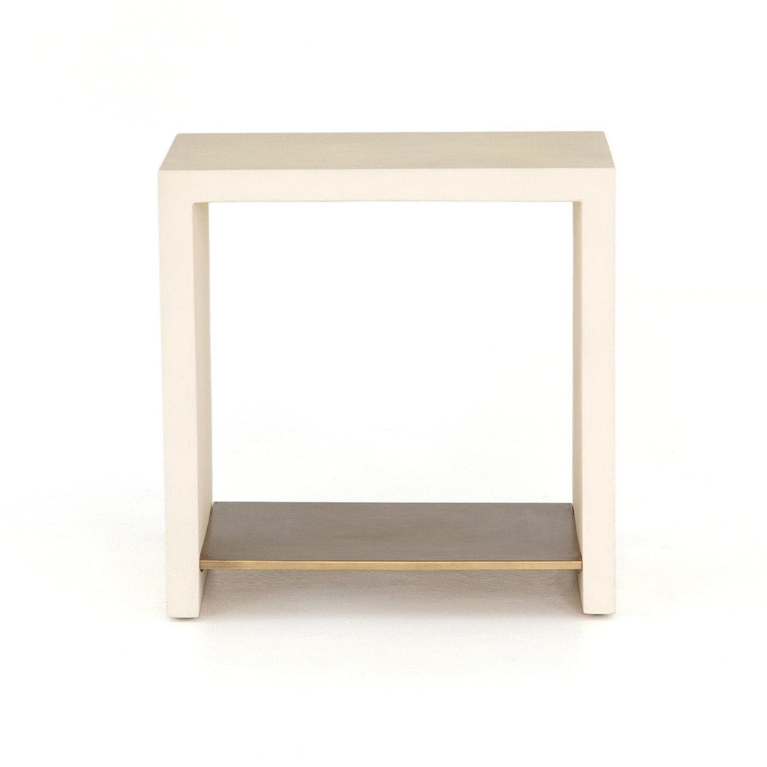 Asher End Table - Parchment White