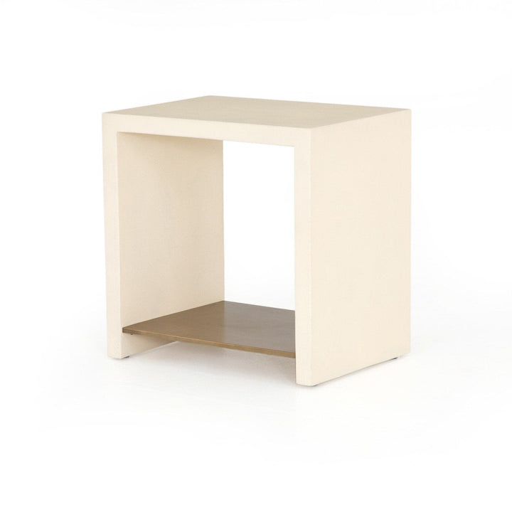 Asher End Table - Parchment White