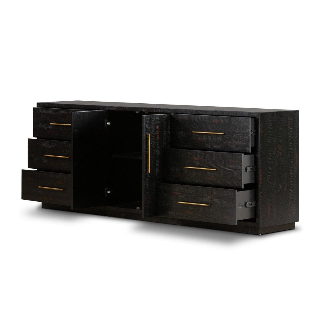 Harper Large Media Console - Burnished Black